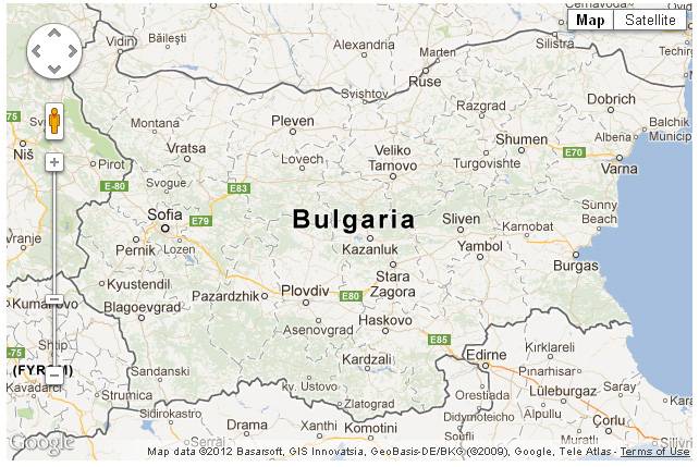 Карта на България.Търсене по градове,адреси,улици. google Street View.